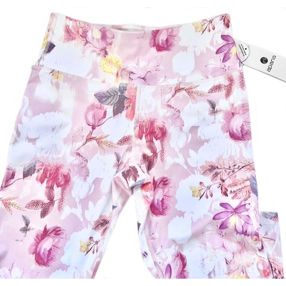 APANA Botanical Print Yoga Pants Size Medium NWT - Picture 3 of 4